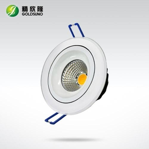 2.5 inches LED downlight 3W 5W, COB downlight with pure aluminum
