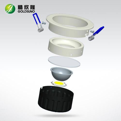 2.5 inches LED downlight 3W 5W, COB downlight with pure aluminum 2
