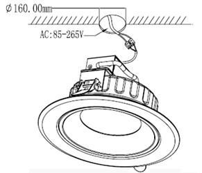 6 inches LED COB downlight 12W 15W 18W 20W, LED COB ceiling light 3