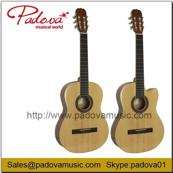 China Solid Spruce Classical Electric Guitar    4