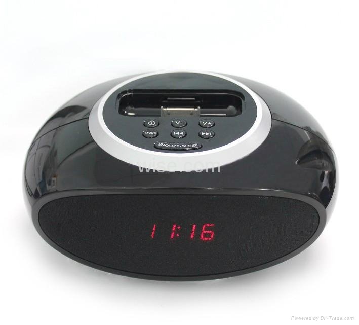 connector Docking Speaker with FM Radio and clock Alarm 2