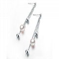 S925 silver natural seawater pearl earrings