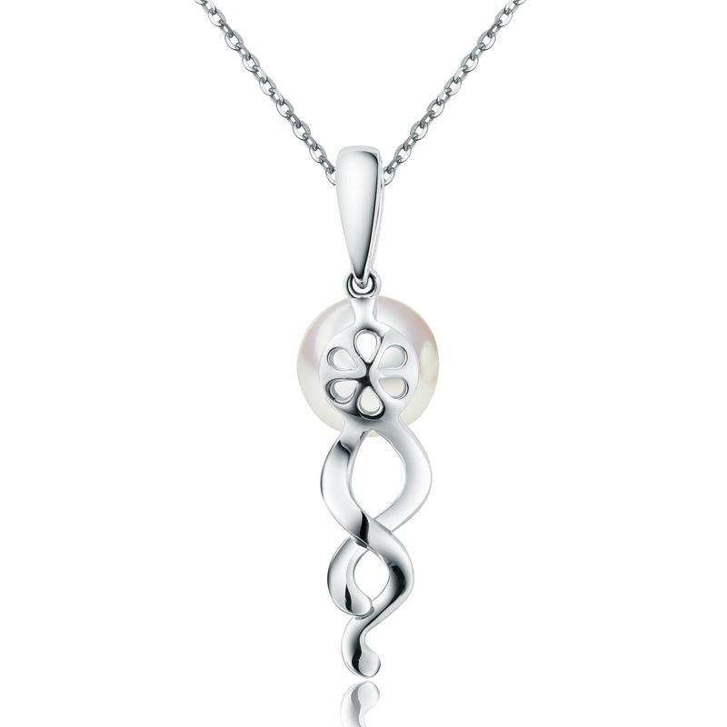 S925 silver freshwater white pearl pendant