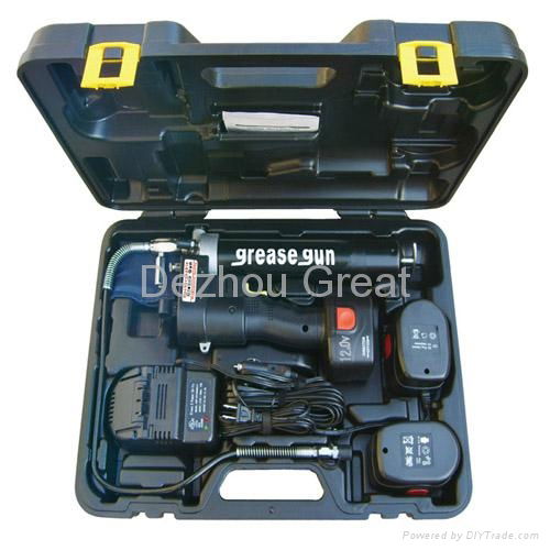 Cordless power tools 14.4V rechargeable grease gun with 2 batteries 2