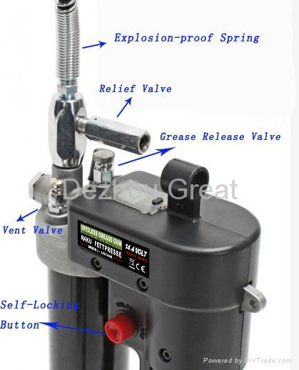 New patent 14.4V rechargeable grease gun 4