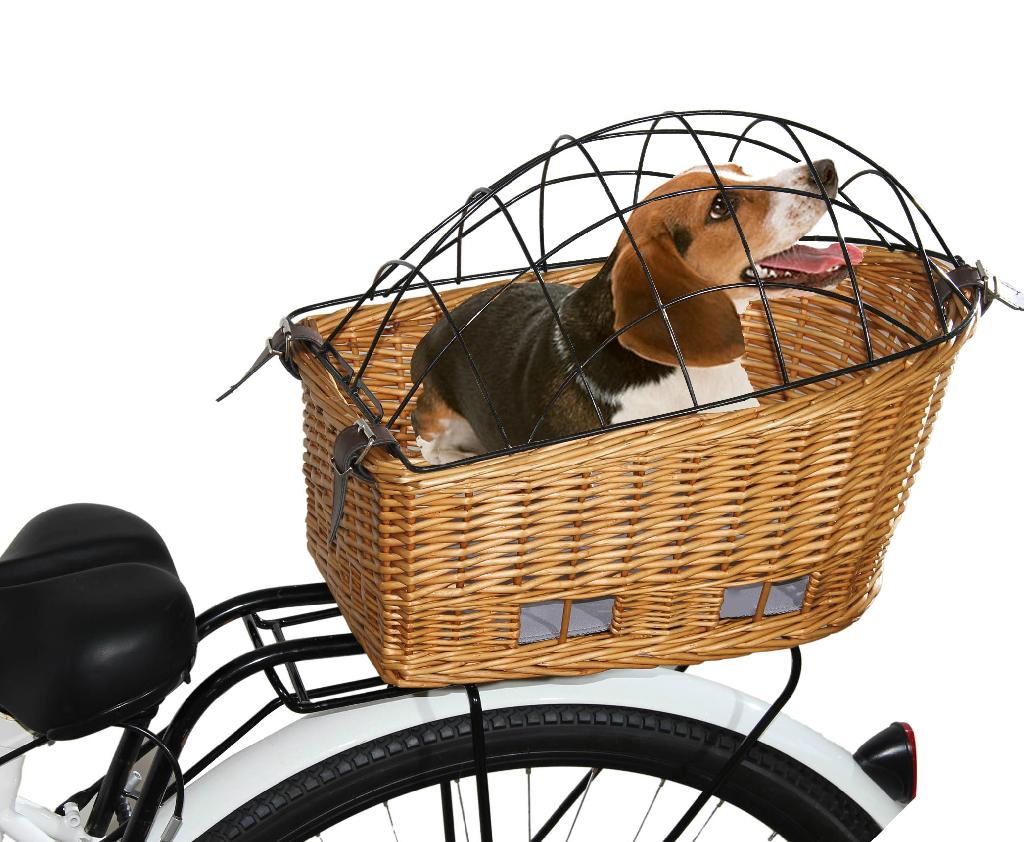 bicycle pet basket willow basket easy to take and install
