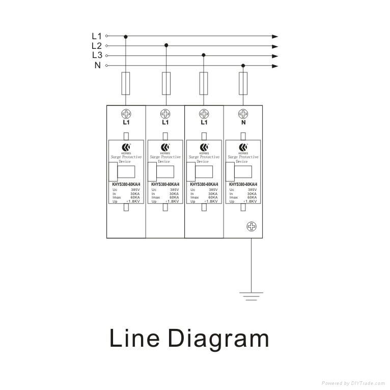 380V 60KA three phase lightning protection(remote signal for your choice) 3