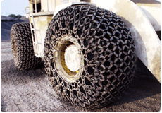 Loader tire protectiion chains