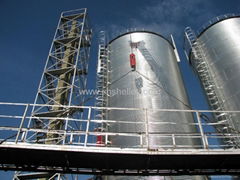 Storage rice 3500 tons flat bottom silo 