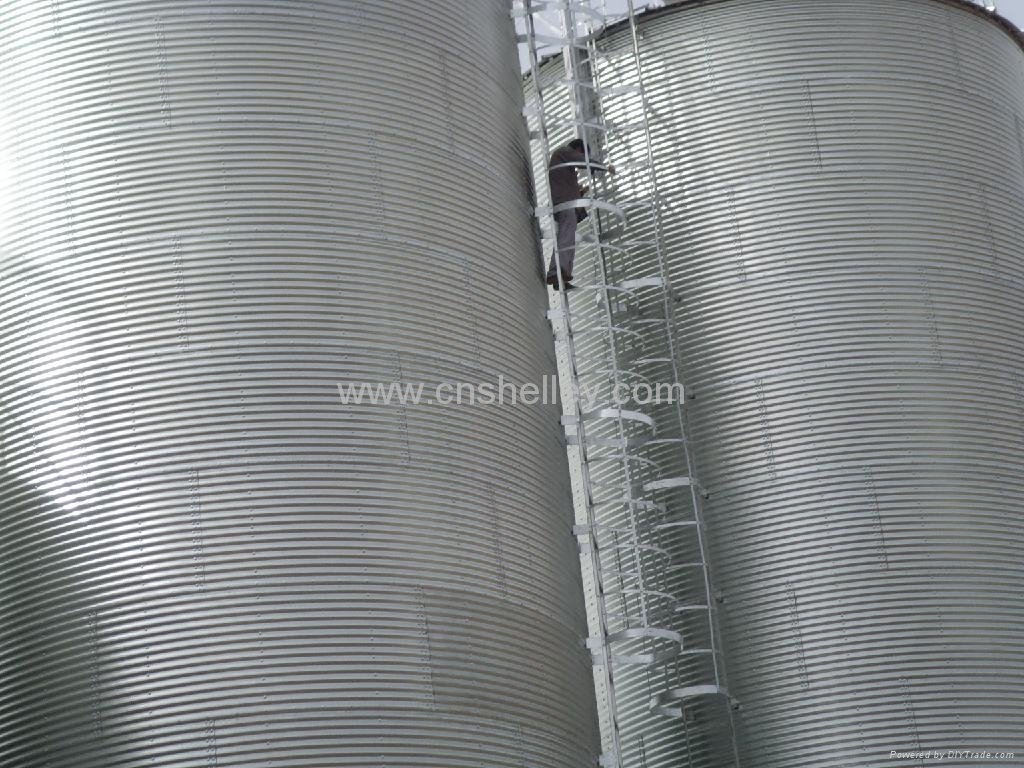 Storage rice 3500 tons flat bottom silo , grain silo price 5