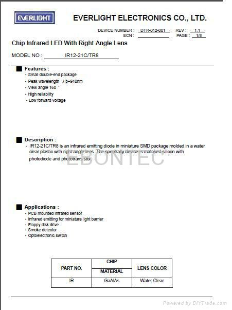 Infrared transmitting tube