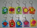 Factory fashion silicone,key chains 5