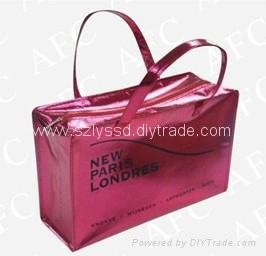 Fashionable Long Handle Laser Film Bag Non Woven Fabric 3