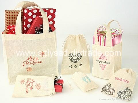 Custom Printed Canvas Fabric Shopping Tote Bag 3