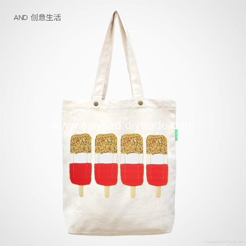 100% Organic Cotton Custom Printed Canvas Shoulder Bag 2