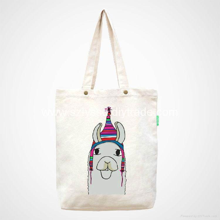 100% Organic Cotton Custom Printed Canvas Shoulder Bag 3