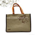 Professional Design Recycle Jute Shopping Bag with Stuffly Handle 1