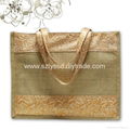 Leather Hand Promotional 100% Nature Hemp Bag 1