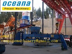 Machinery for making concrete drainage pipes with holes