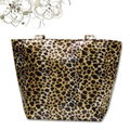 Leopard print microfiber handbag  2