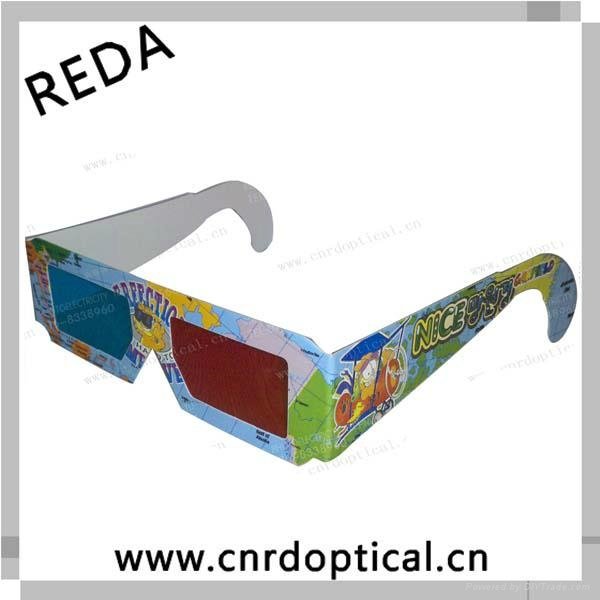 printed 3d paper glasses with red cyan lenses 