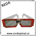 3d paper linear polarized glasses for