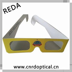 Real D glasses with circular polarized lenses