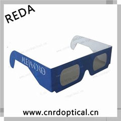 Real D glasses with circular polarized lenses