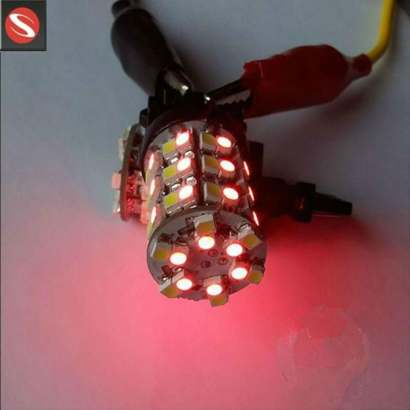 Hot sell universal 3157 60SMD dual color car led tail bulb