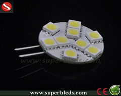 2013 Newest Supper Brightness AC/DC 8-30V 5050 12SMD Disc G4 LED 