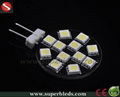 2013 Newest Supper Brightness AC/DC 8-30V 5050 12SMD Disc G4 LED  3