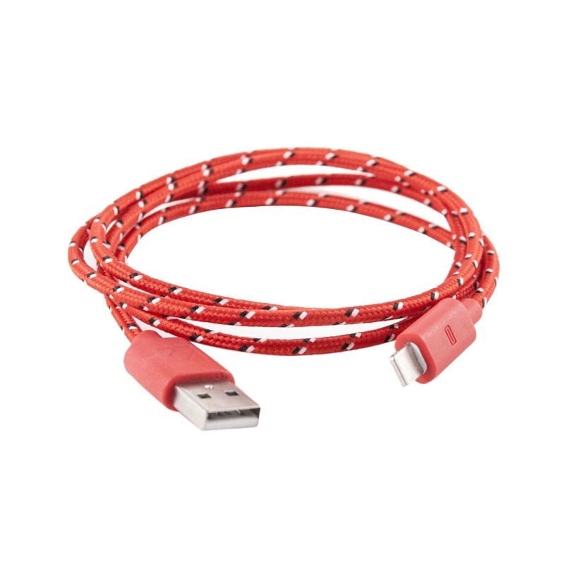 Fabric braided shield usb sync&charging cable for iphone 5/8pin 3