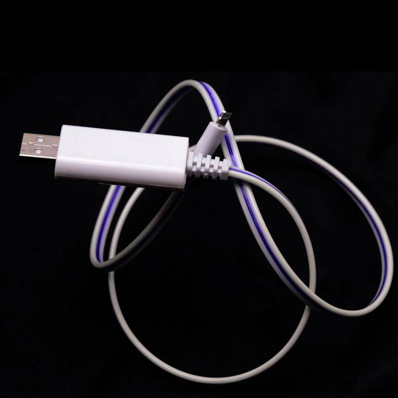 EL Visible Flowing Current Lights USB cable to 8pin for iPhone 5/iPhone 5C/iPhon 3