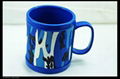 Soft pvc blue mug