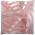 100 nylon stripe design organza sheer curtain fabrics 1