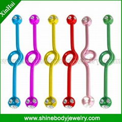 Neon Titanium Industrial Barbell Body