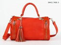 2014 New arrival high quality orange color ladies fashion handbags 1