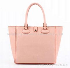 2013 Fancy Fashion New Style Wholesale Pink Color Ladies Handbags