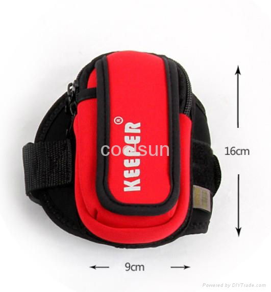 2014 New Arrival portable iphone damp proof diving material sport arm bag/case  3