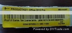 Office 2010 Professional COA Label