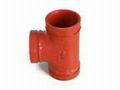 UL FM CE approved ductile iron tee 1