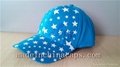 blue color printed baseball cap