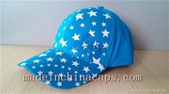 blue color printed baseball cap 