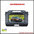 KIA sportage 2011 7inch LCD car dvd  gps 3G player (android optional)