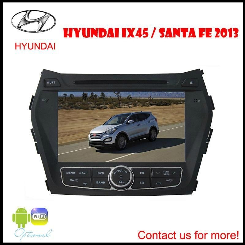 Hyundai santa fe 2013 8" car dvd bluetooth tv gps 3G Player (android optional)