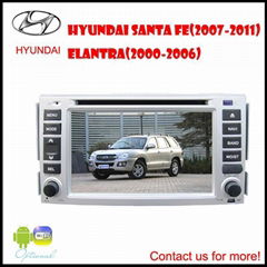 Hyundai santa fe 2010 6.2"car dvd bluetooth tv gps 3G Player (android optional)