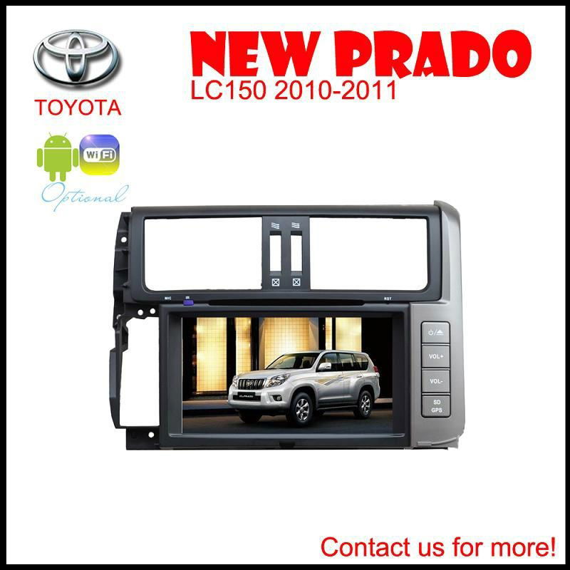 Toyota Prado LC 150 car dvd bluetooth tv gps 3G Player (android optional)