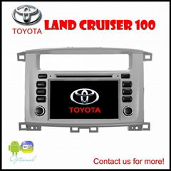 Toyota landcruiser 100 car dvd bluetooth tv gps 3G Player (android optional)