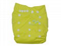 Pure Colour Baby Washable Pocket Styled All in Two Size Cloth Diapers Nappies 5