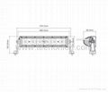 100W 22.8 inch single row LED off-road light bar for ATV, UTV 3